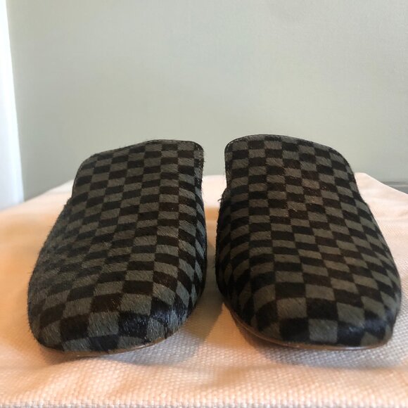 NEW (NWOT) Madewell Willa Loafer Mules in Checkerboard Calf Hair sz 7--SOLD OUT - Picture 12 of 16